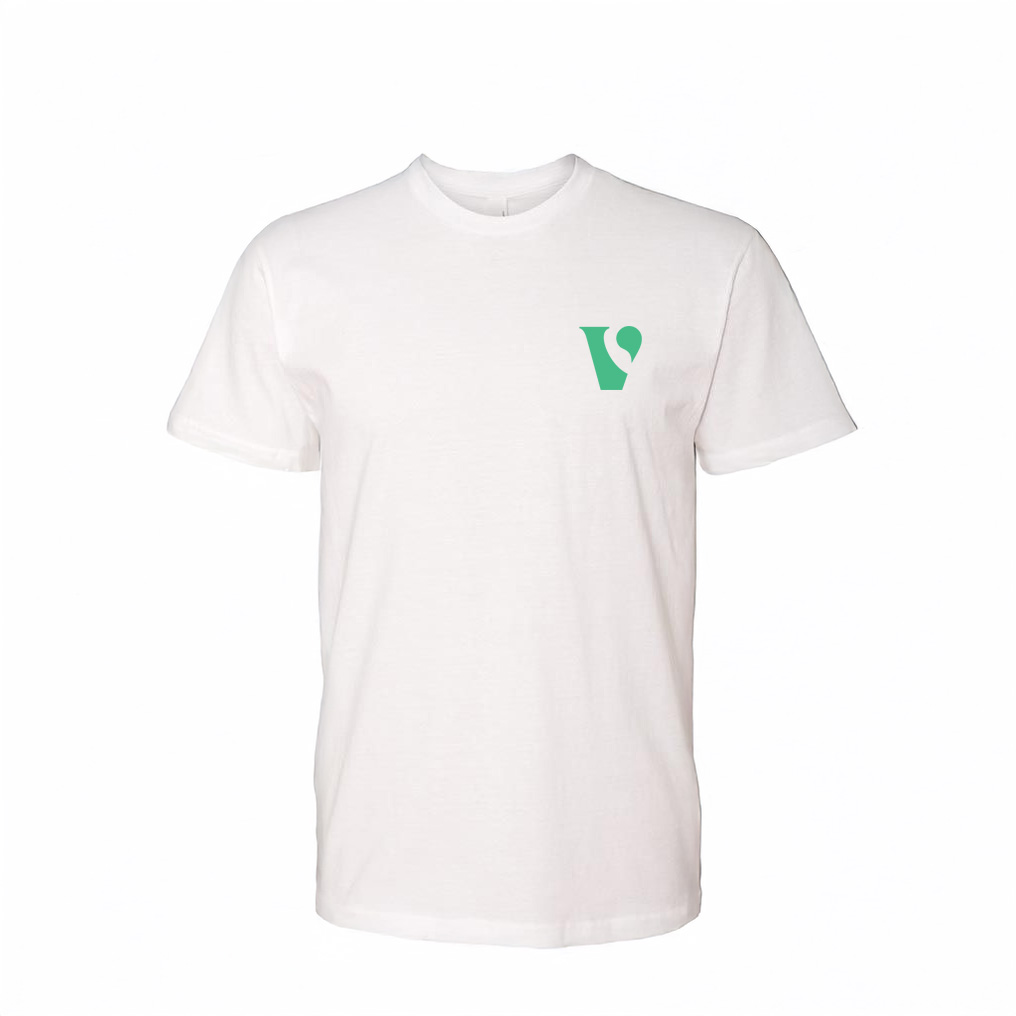 Veri T-Shirt front - white with teal logo