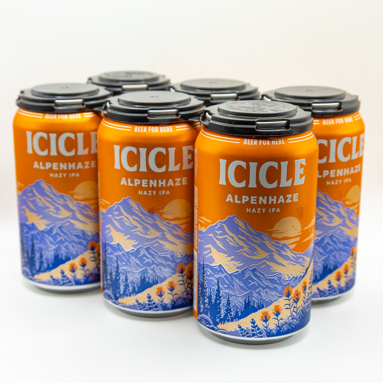 6-pack of Alpenhaze cans