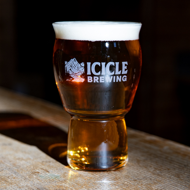 Icicle Brewing logo 4 oz taster glass