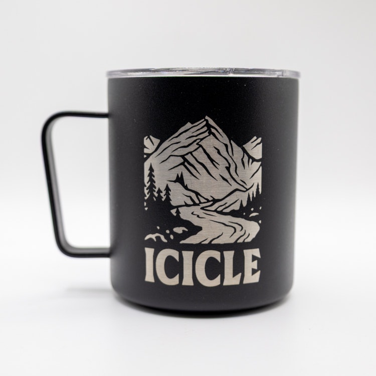 black Miir Camp Cup with Icicle logo