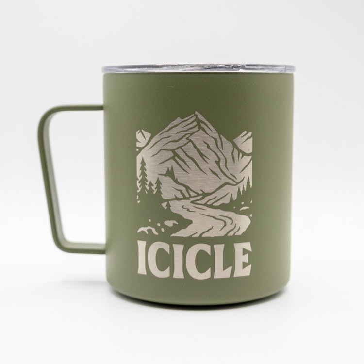green Miir Camp Cup with Icicle logo