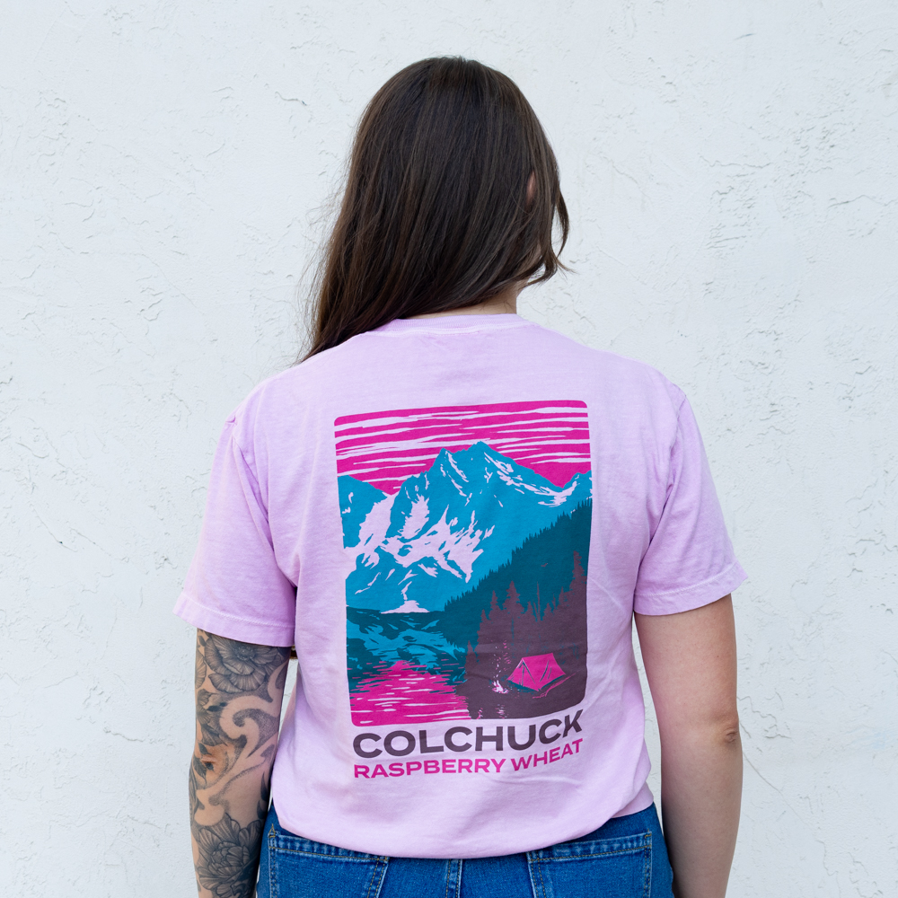 Colchuck Raspberry Wheat Tee - Back