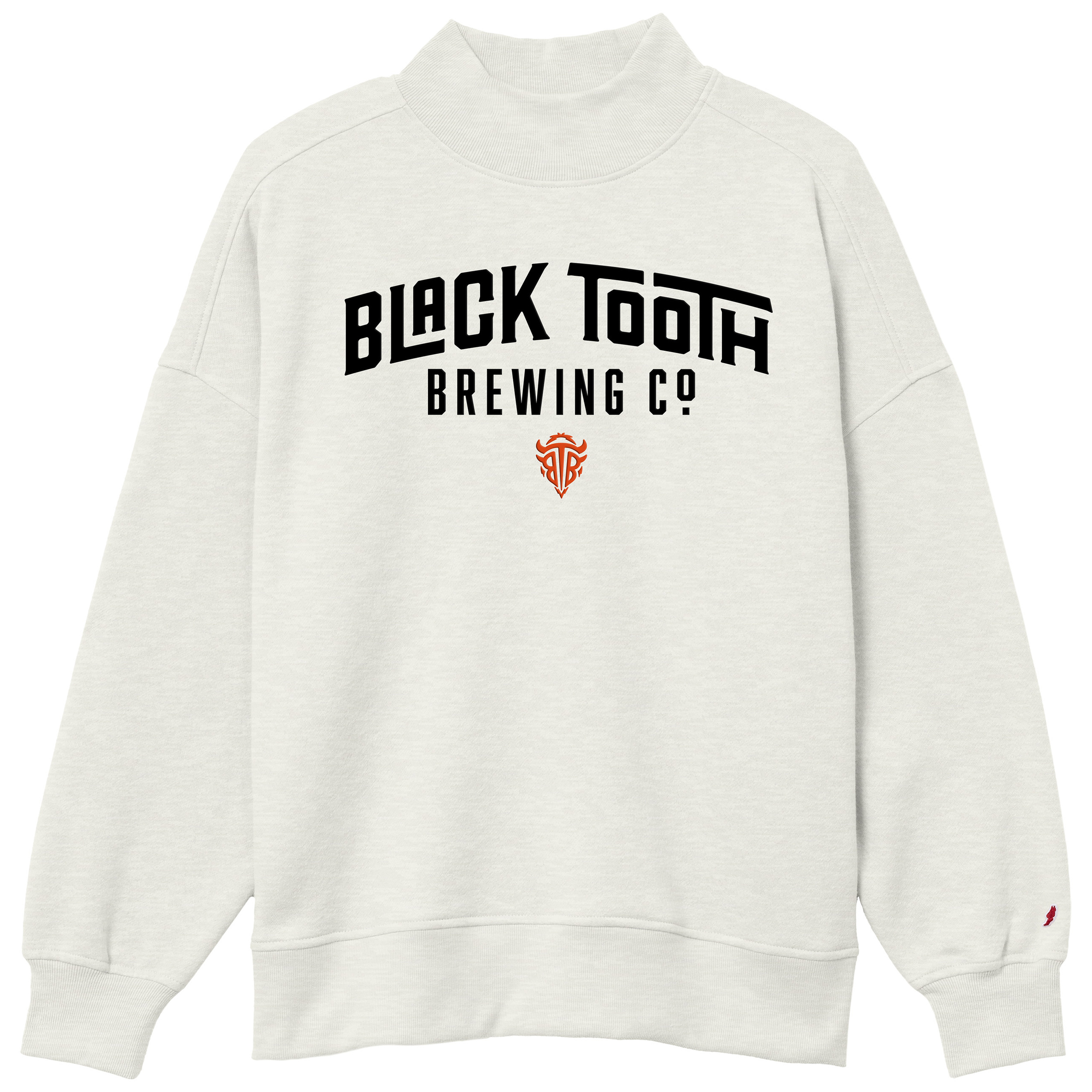 product photo - mock neck sweatshirt