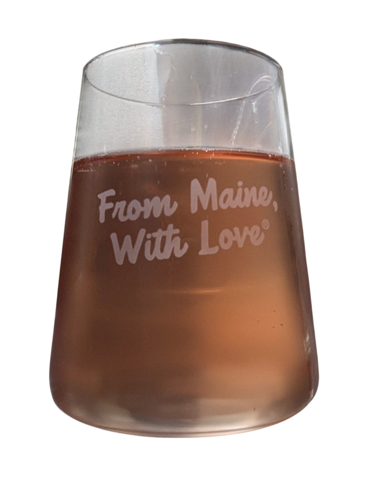 From Maine, with Love stemless glass