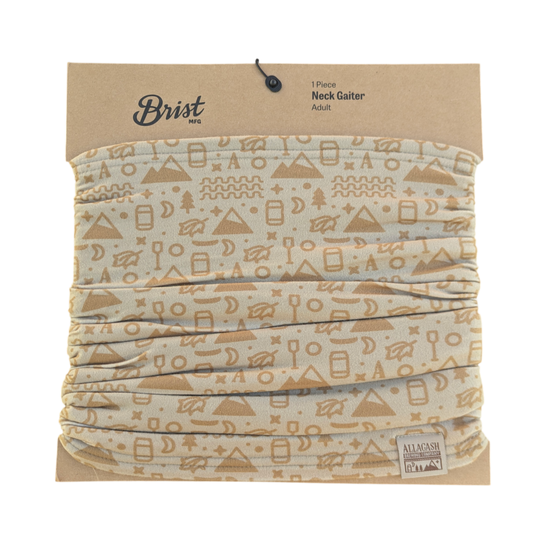 a patterned fabric gaiter