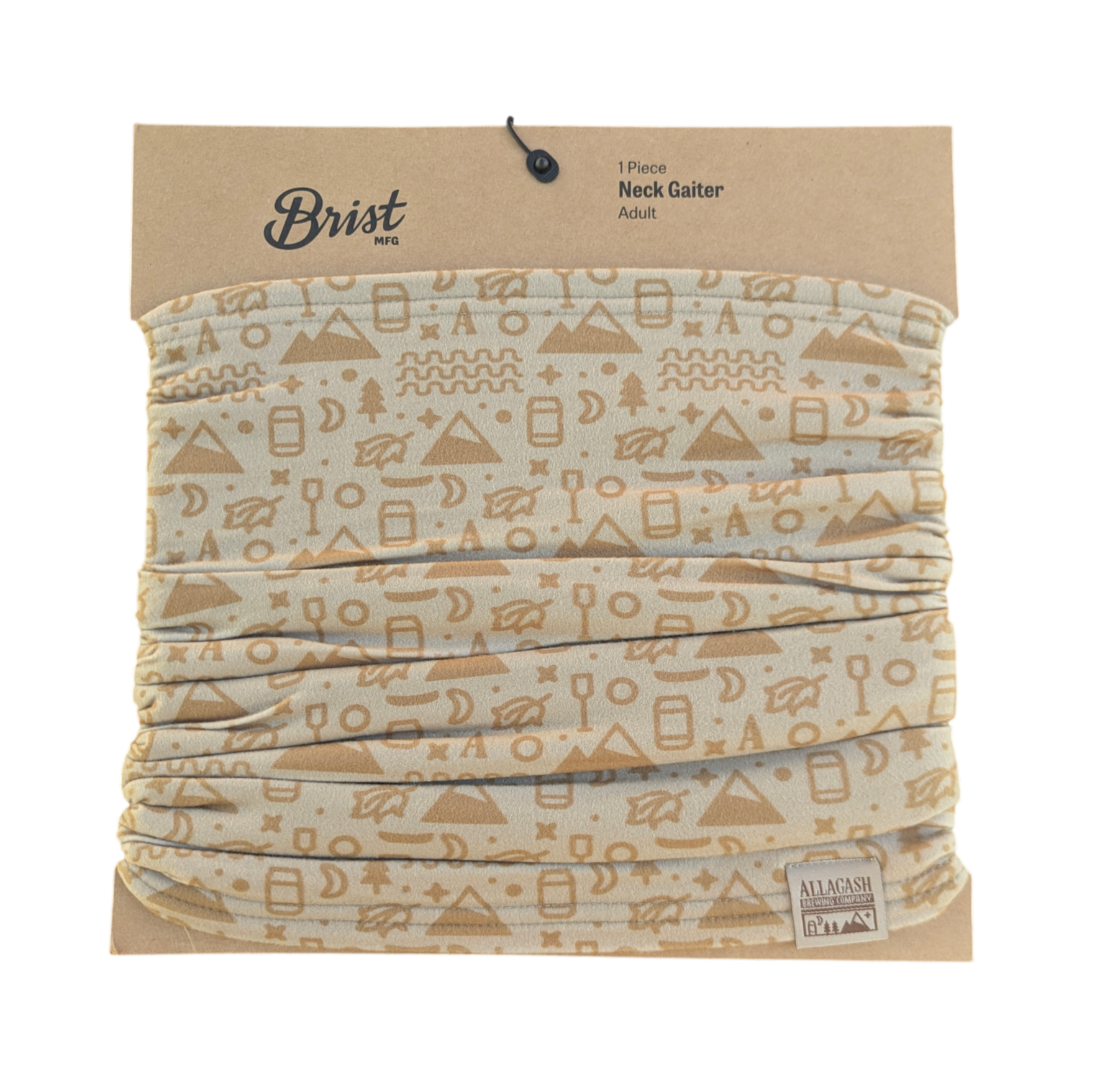 a patterned fabric gaiter