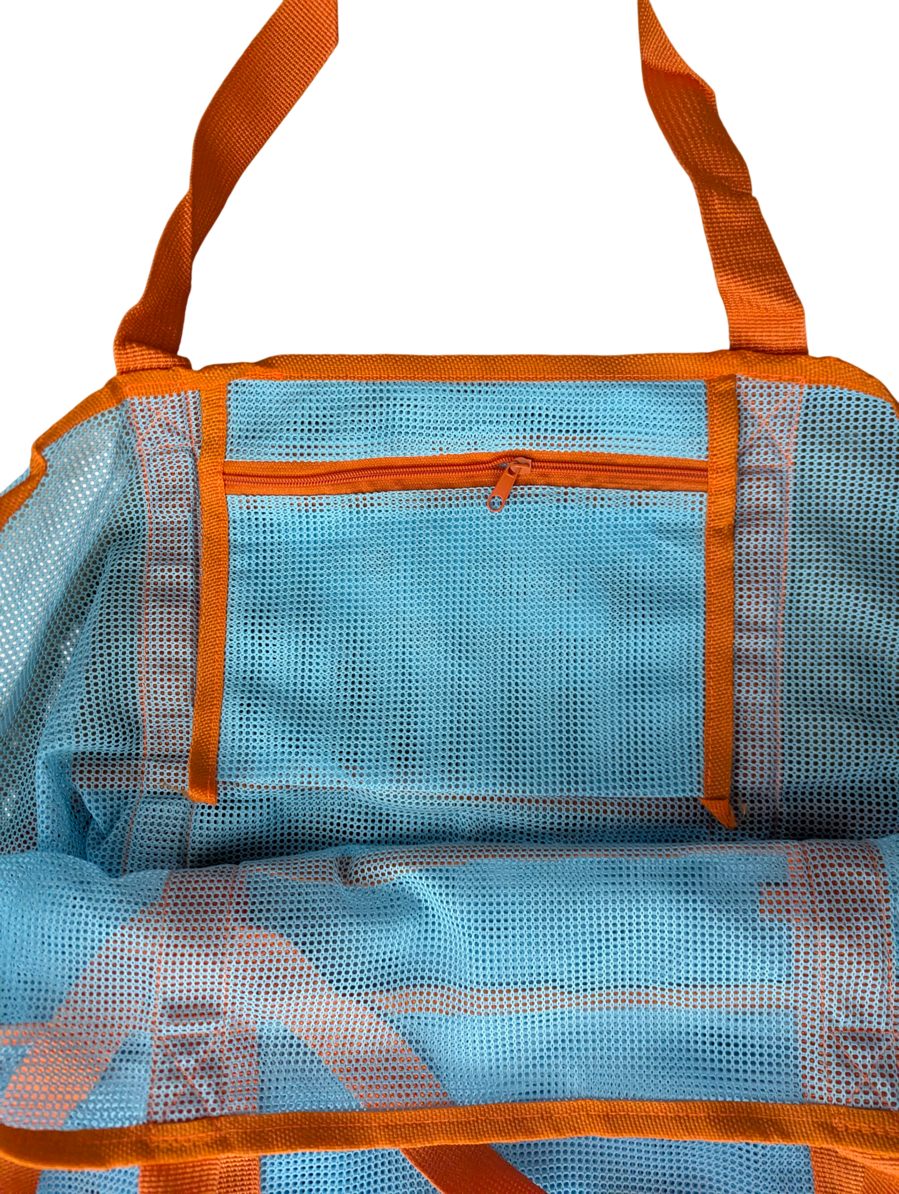 a close up of a zipper pocket