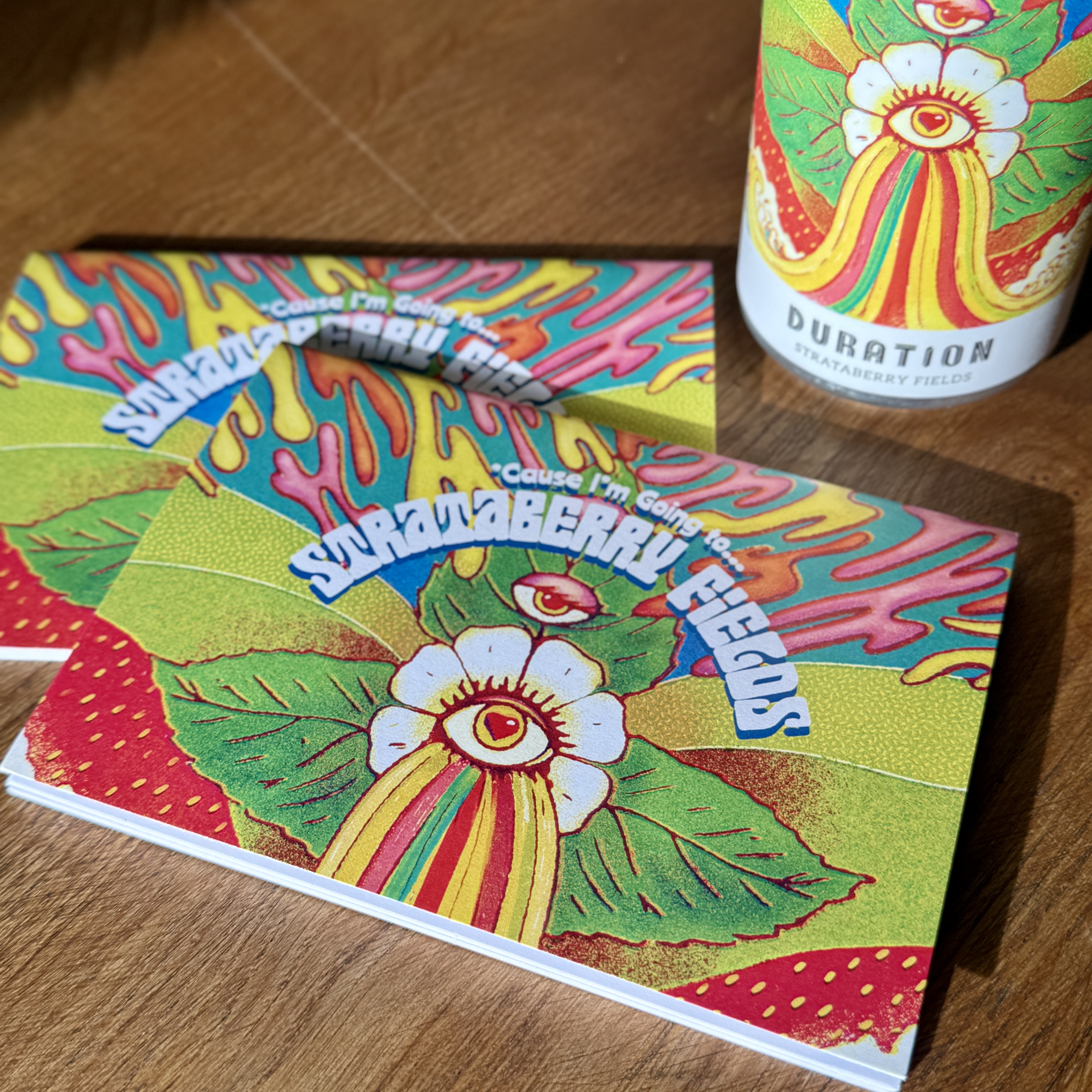 A6 Blank 32 Page Pocket Notebooks - Strataberry Fields 4% Fruited Ale