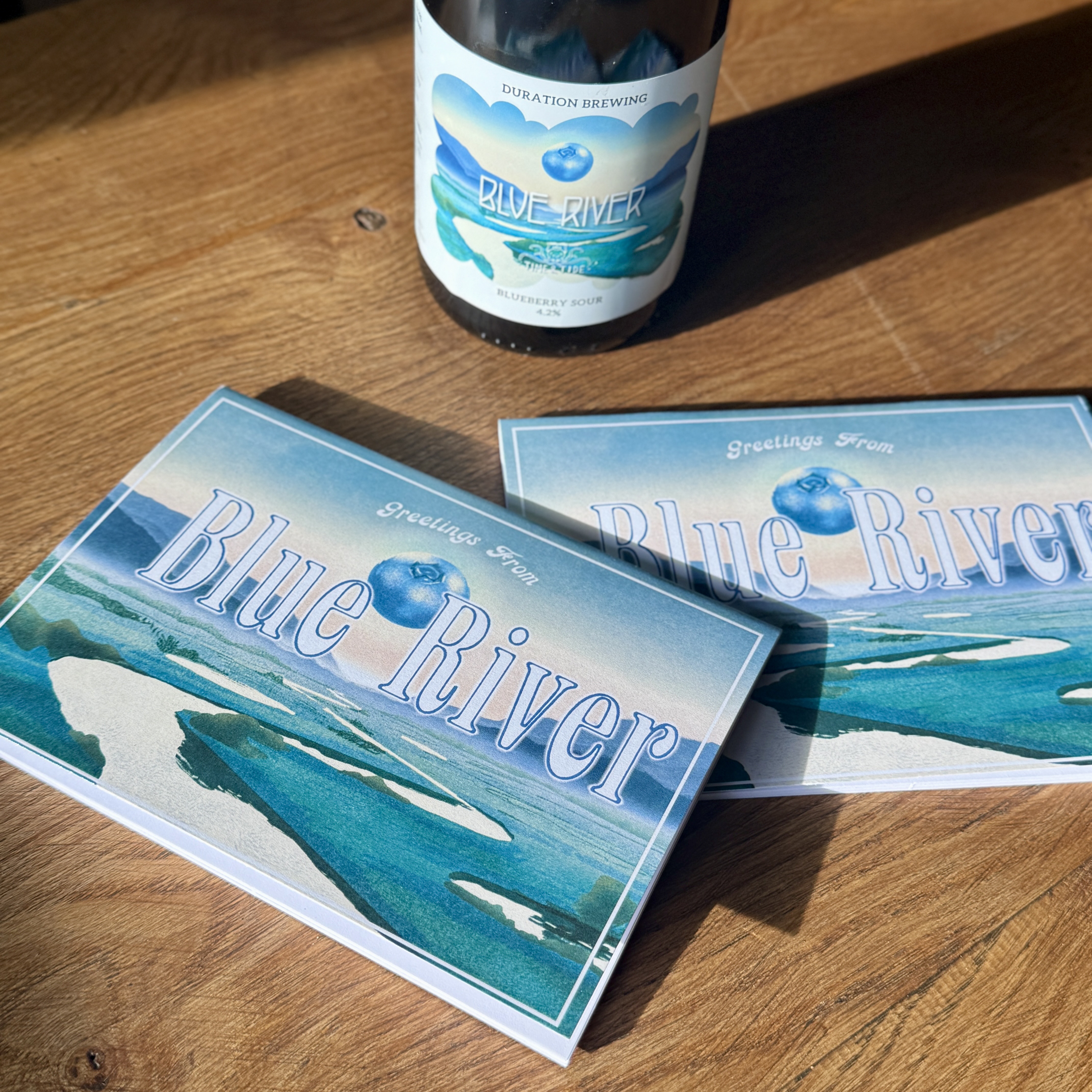 A6 Blank 32 Page Pocket Notebooks - Blue River 4.4% Blueberry Sour