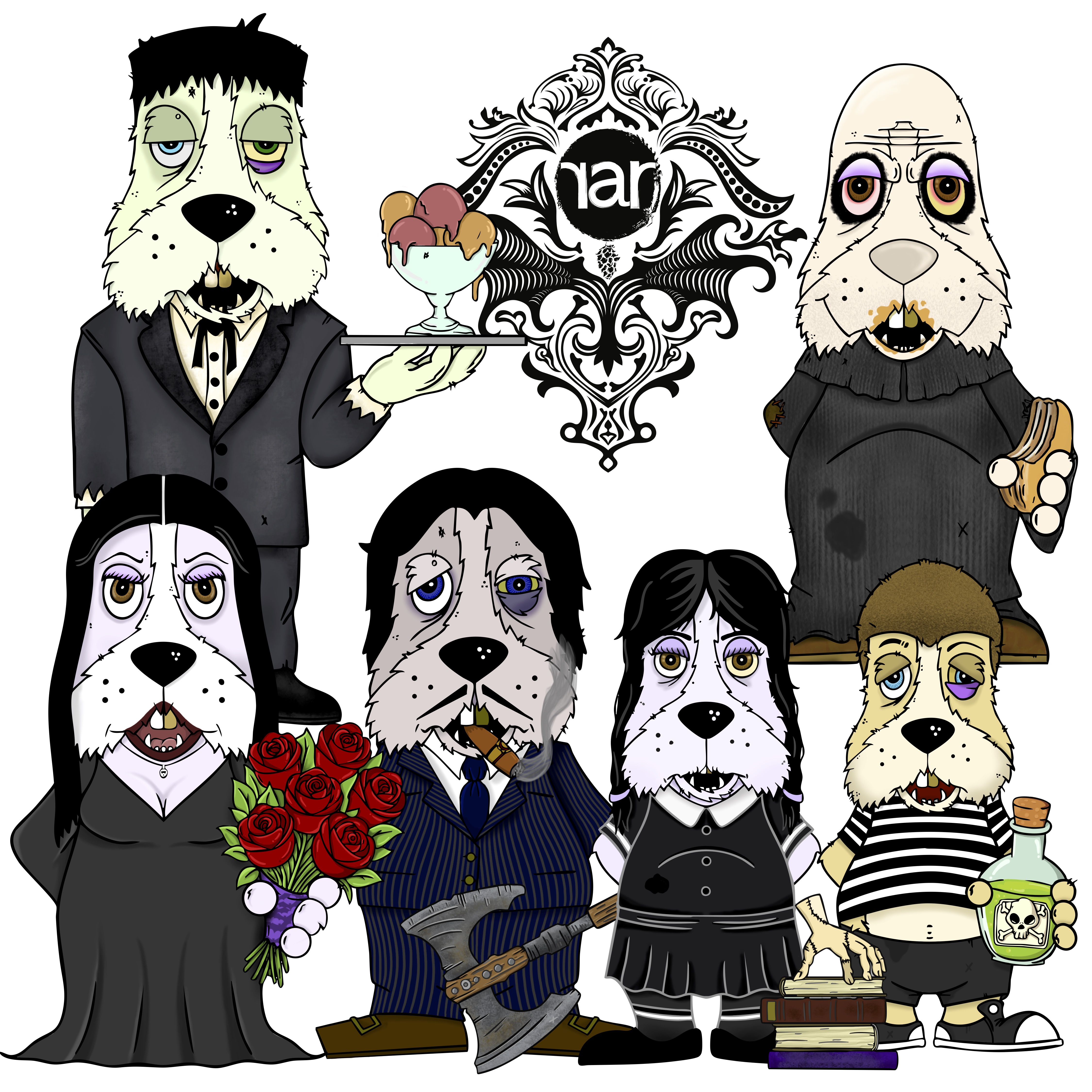 Favorite Creepy Family Sticker Pack
