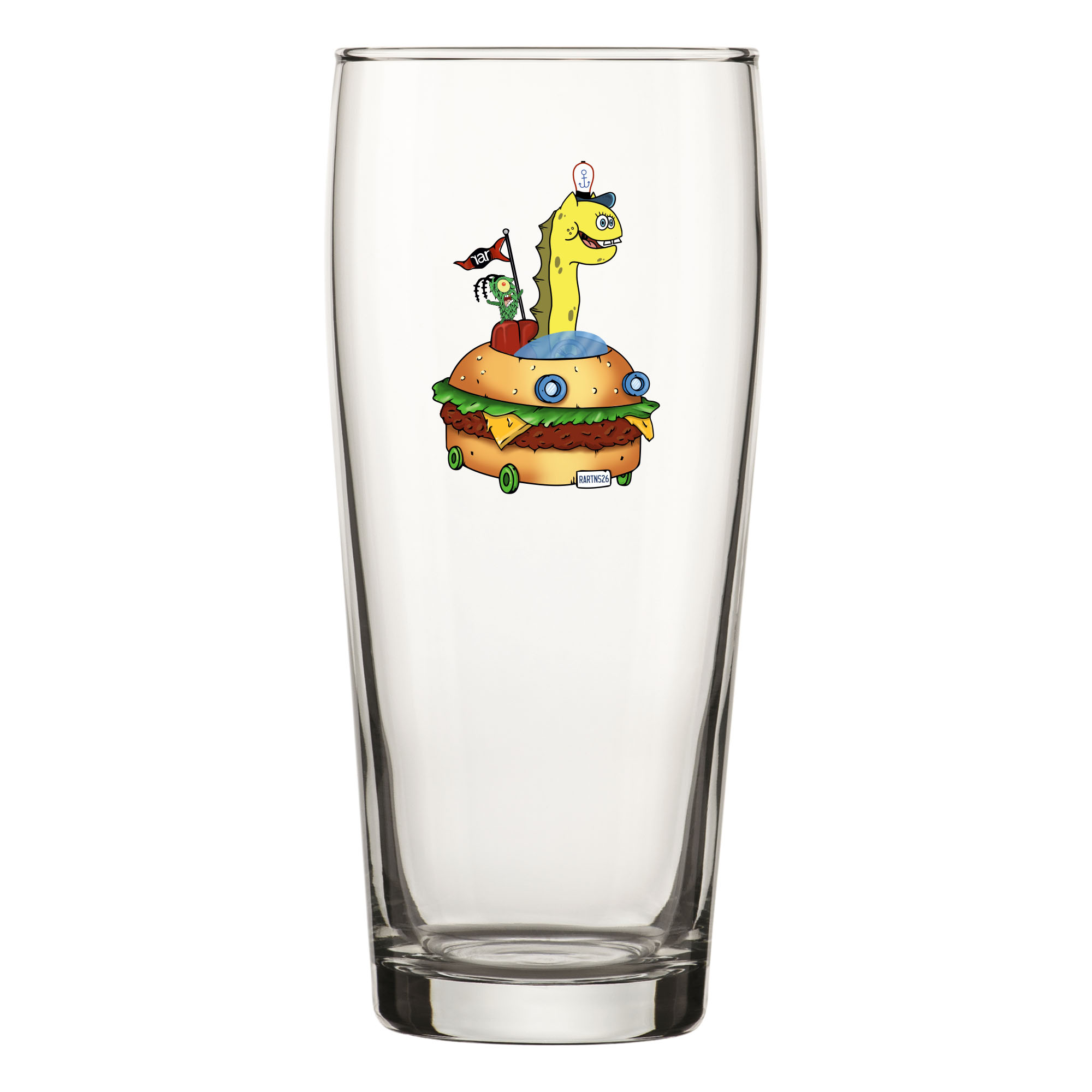 Chessie Sponge in Burger Mobile Glass
