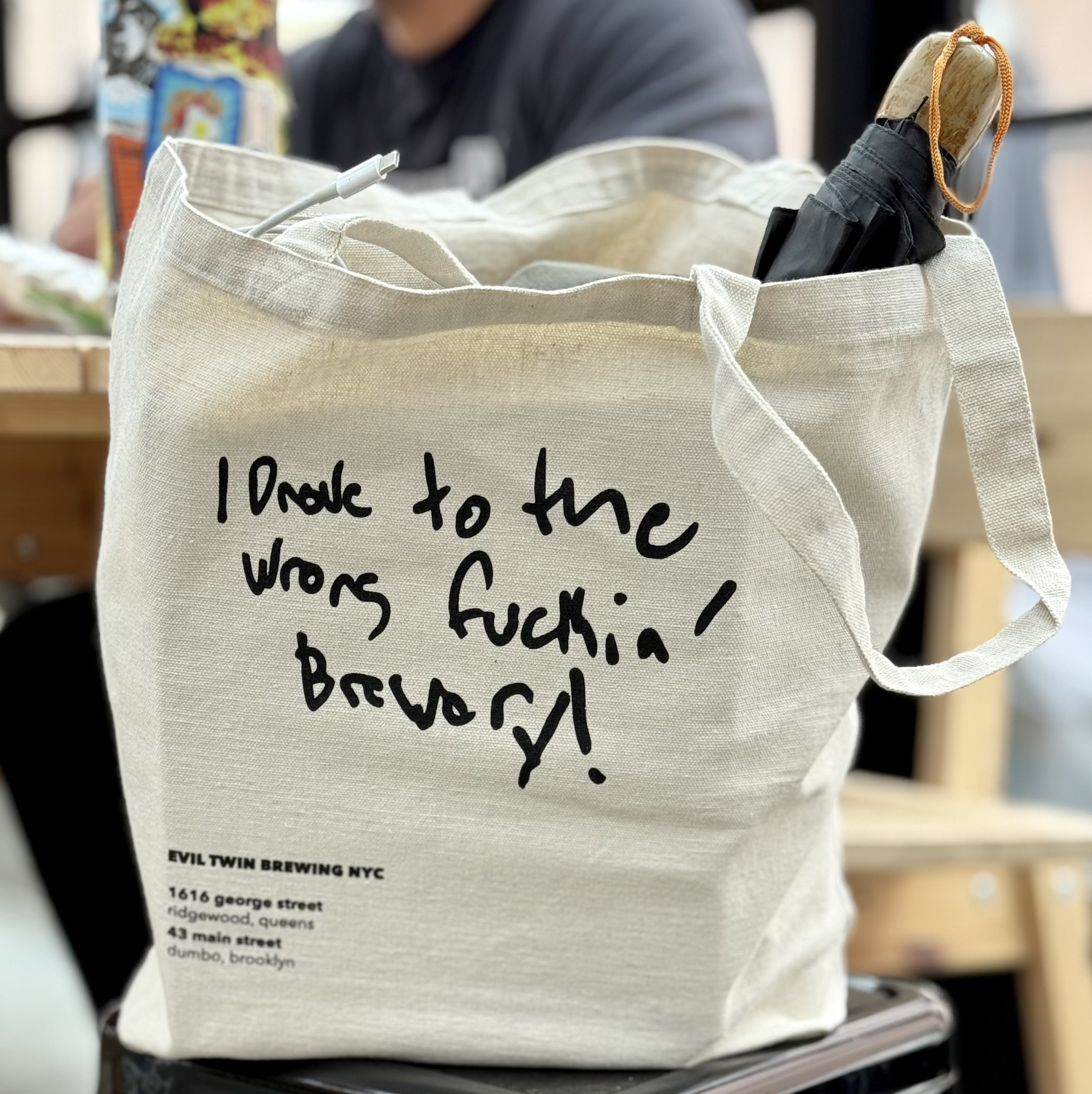 image of tote bag on chair
