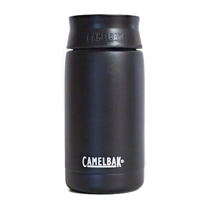back of Black Bravery CamelBak – 12oz on a white background. The text "Camekbak" is printed on the side small in white.