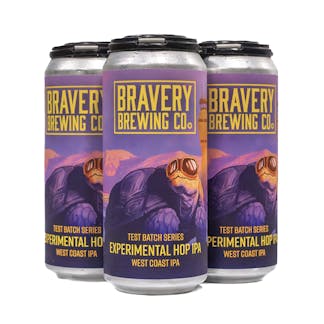 cans of Experimental Hop IPA West Coast IPA 4-pack