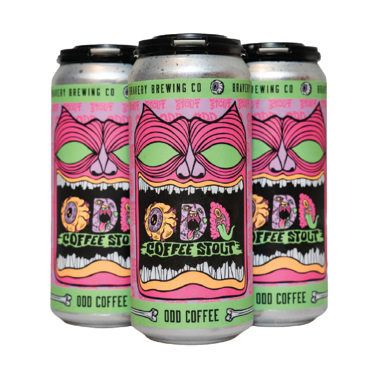 cans of ODD Coffee Stout - 4 Pack