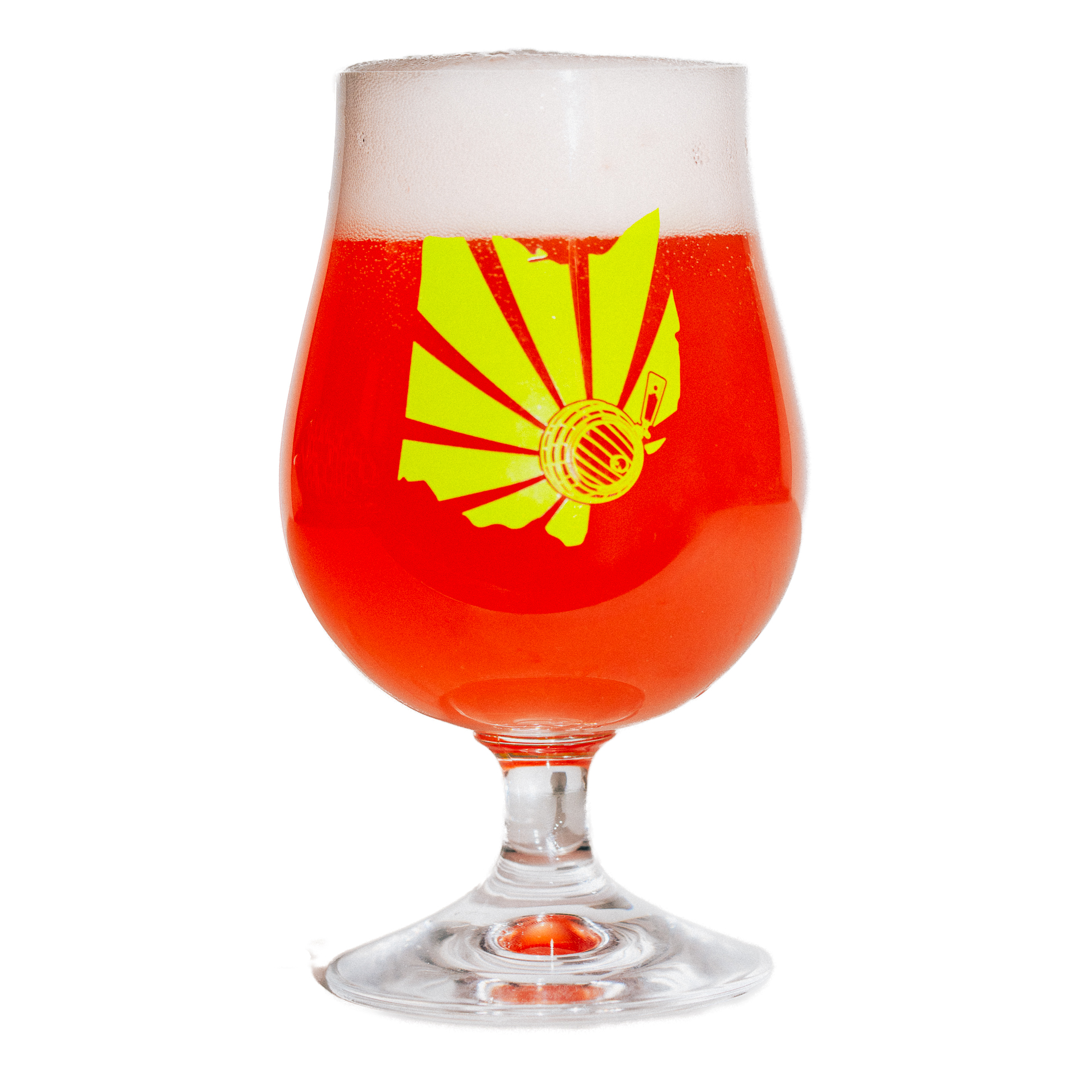 13 oz. Green Ohio Burst Glass