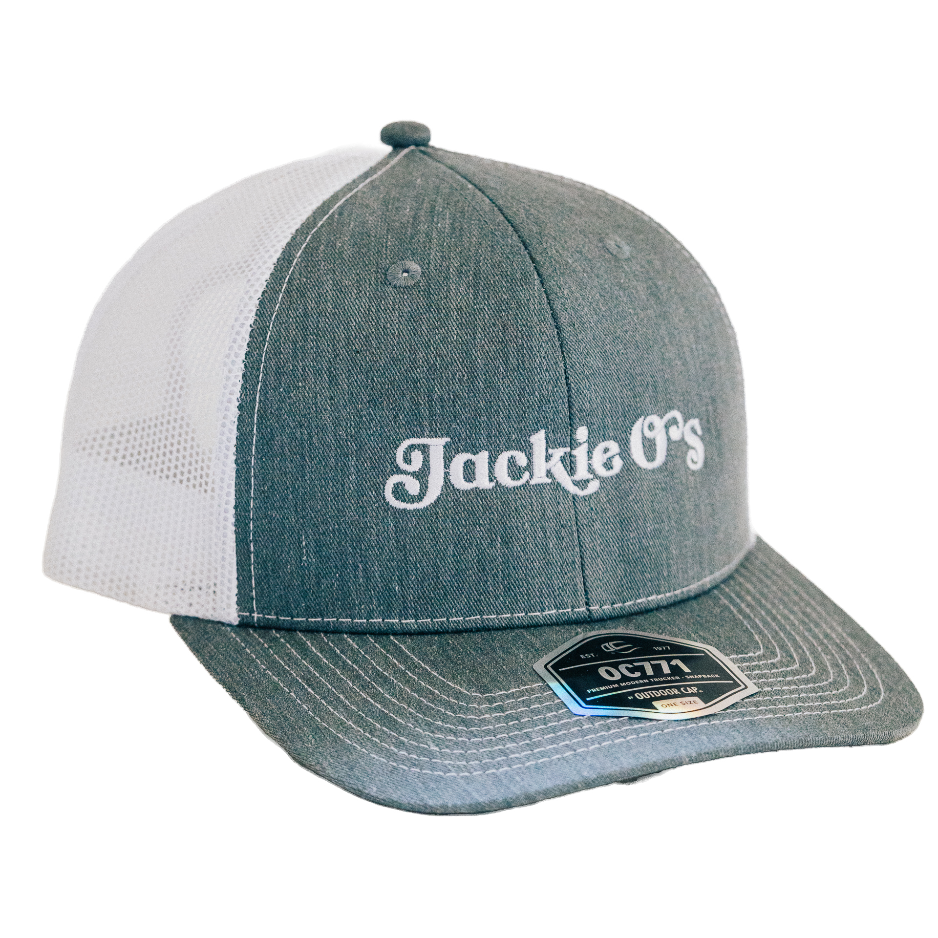 Grey & White Jackie O's Hat