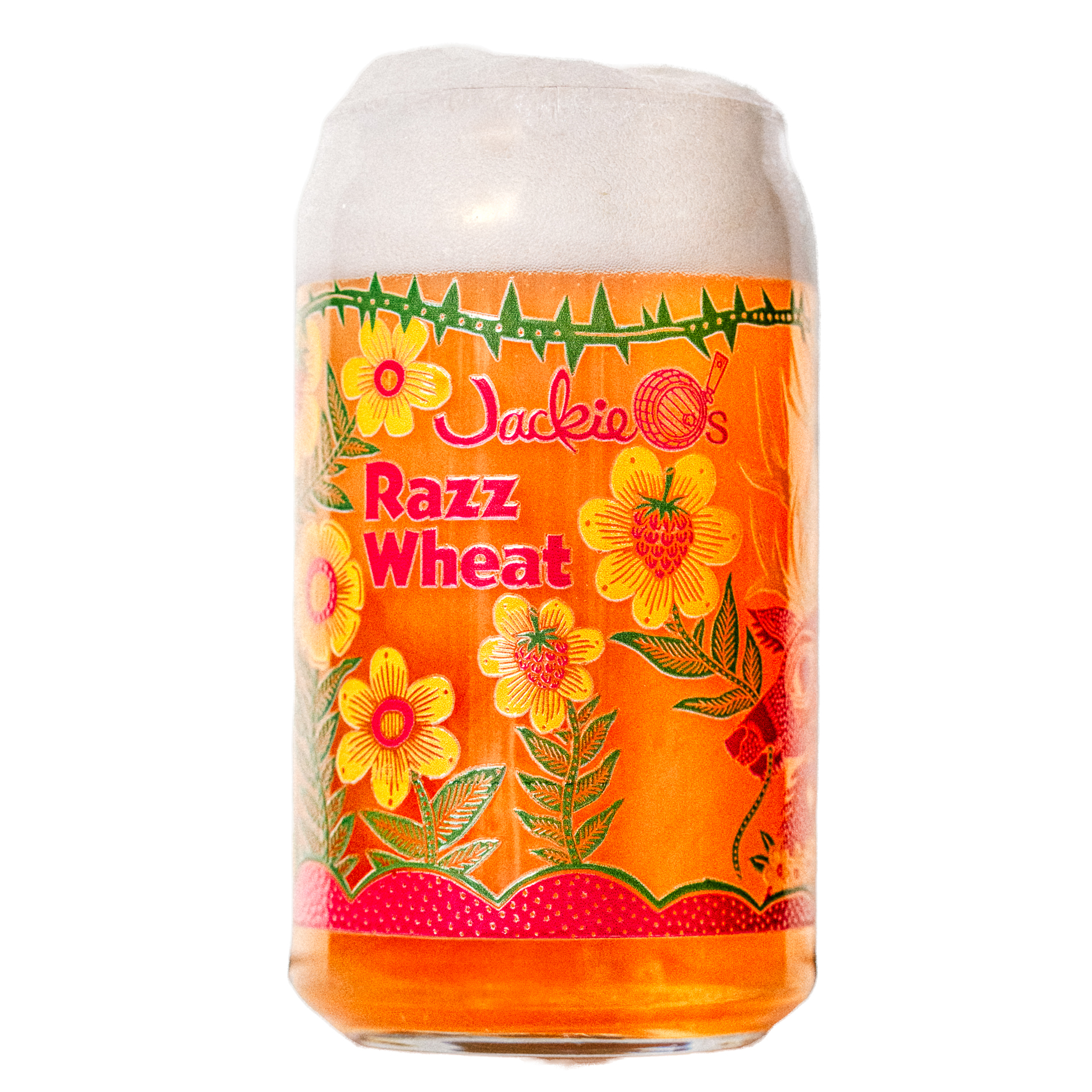 16 oz. Razz Wheat Can Glass