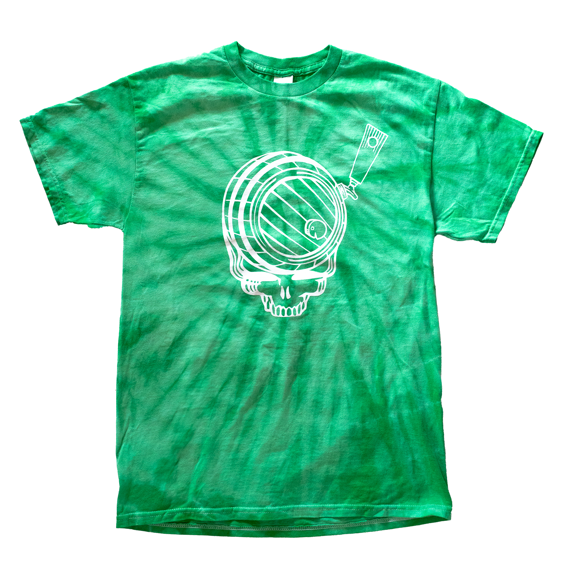 Green Tie Dye Grateful Barrel Shirt