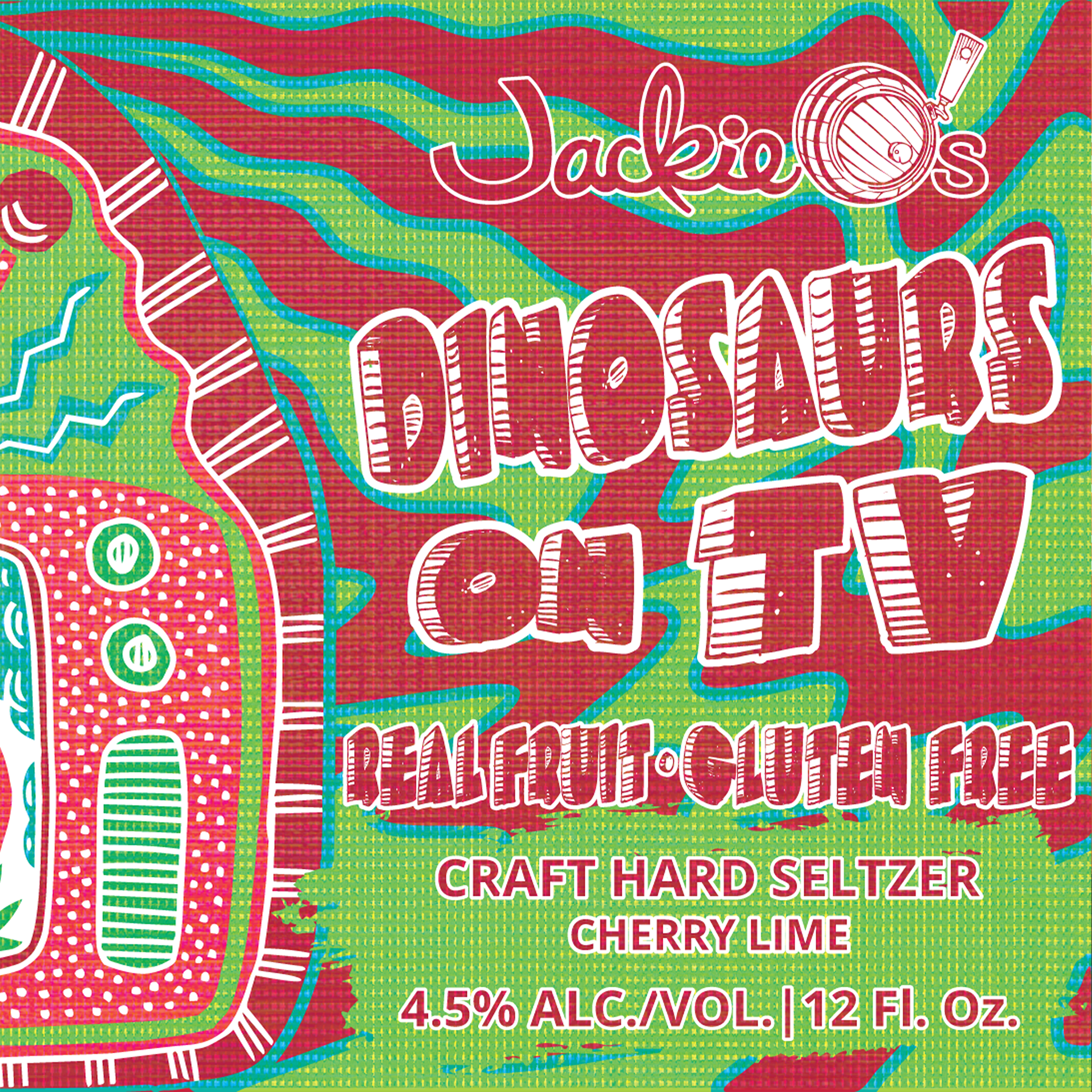 Dinosaurs on TV: Cherry Lime - 6 pack