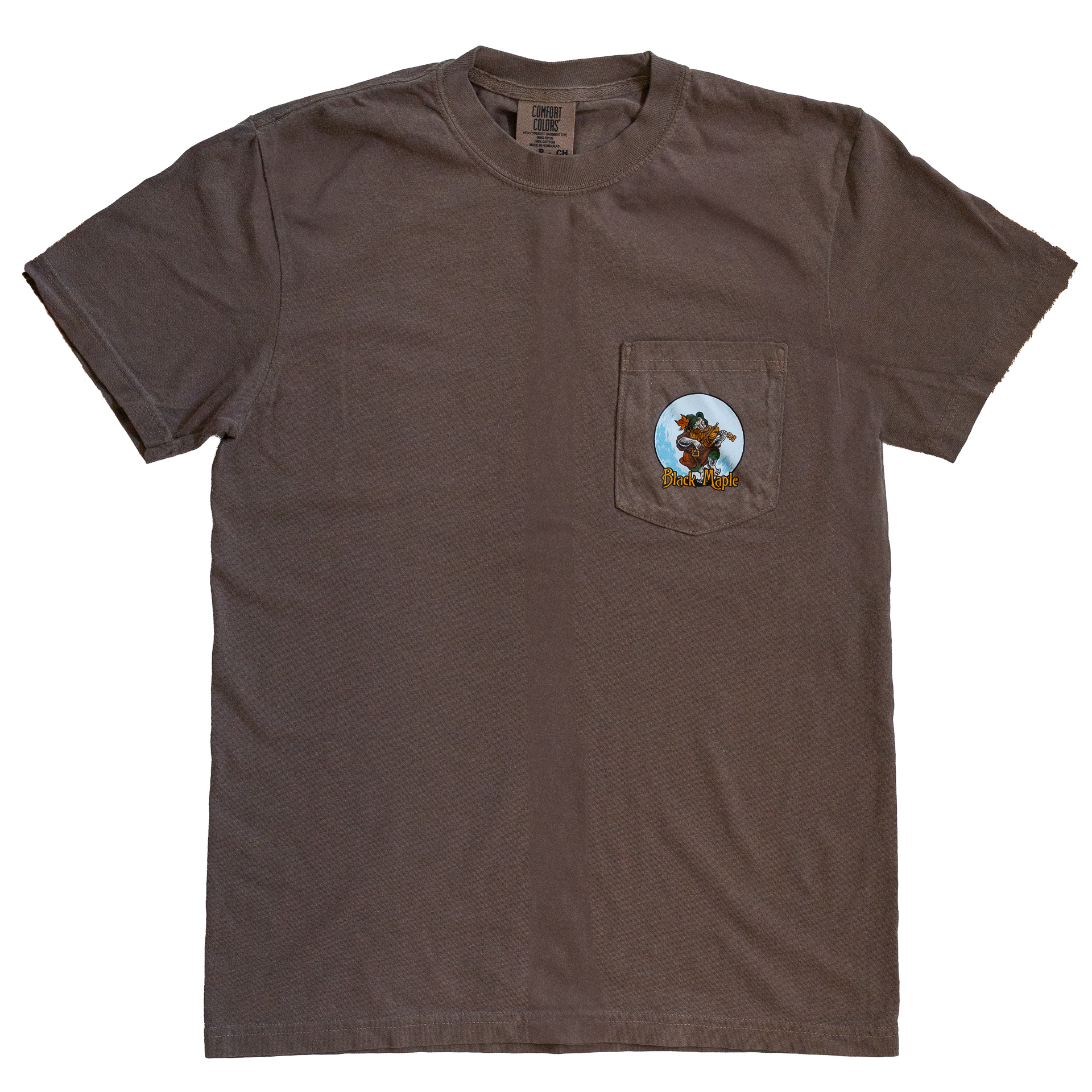 Brown Black Maple Pocket Tee
