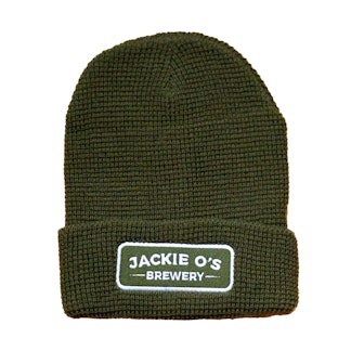Olive Green Waffle Knit Jackie O's Beanie