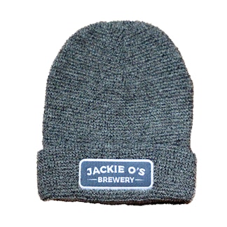 Marbled Black Waffle Knit Jackie O's Beanie