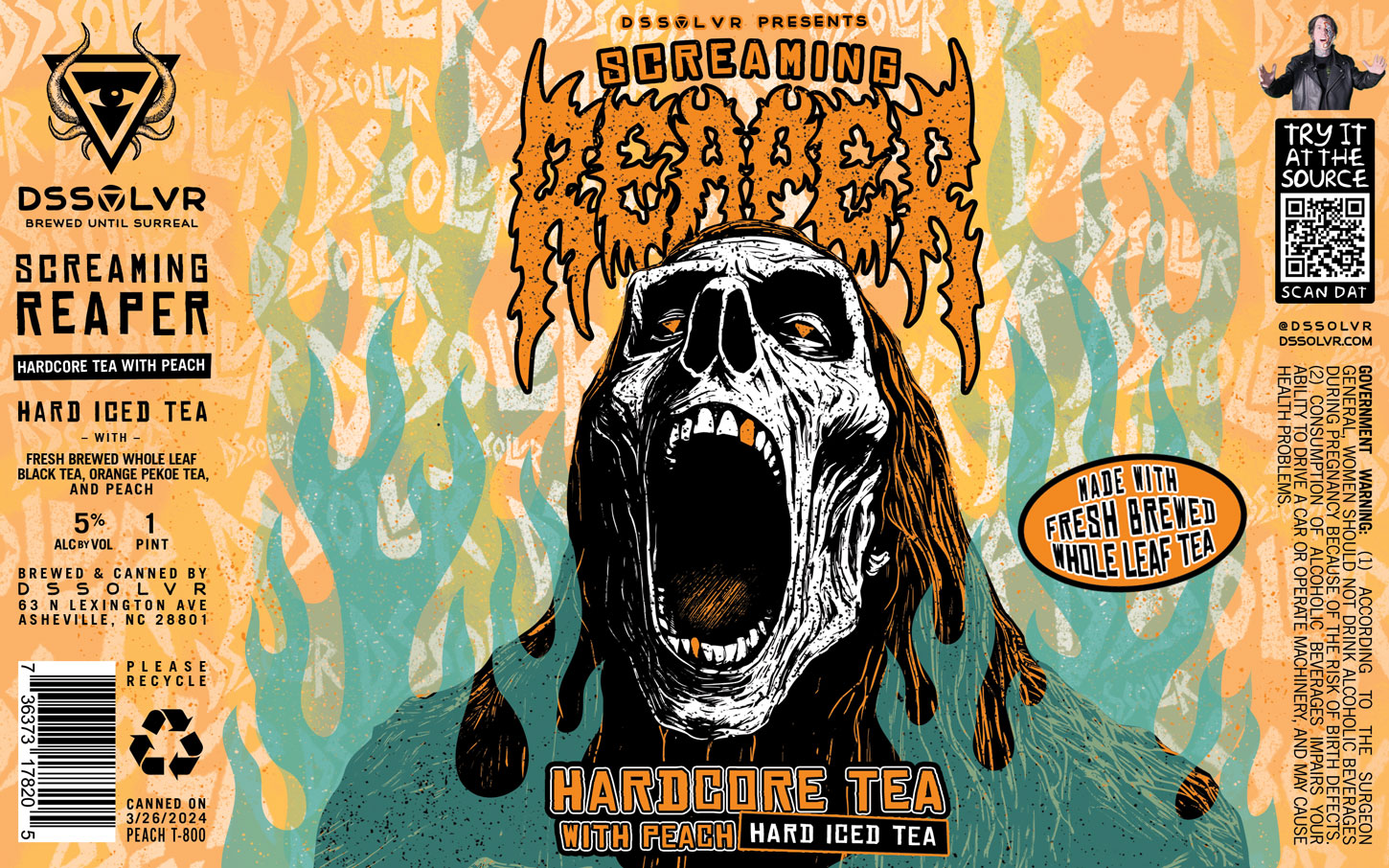 Screaming Reaper - Peach Hard Tea | DSSOLVR Online Shop