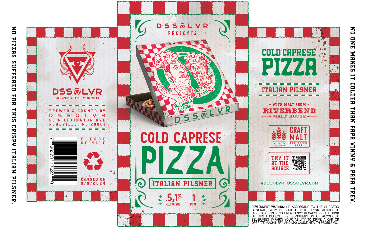 Cold Caprese Pizza (Collab w/ Hoof Hearted) - Italian Pilsner