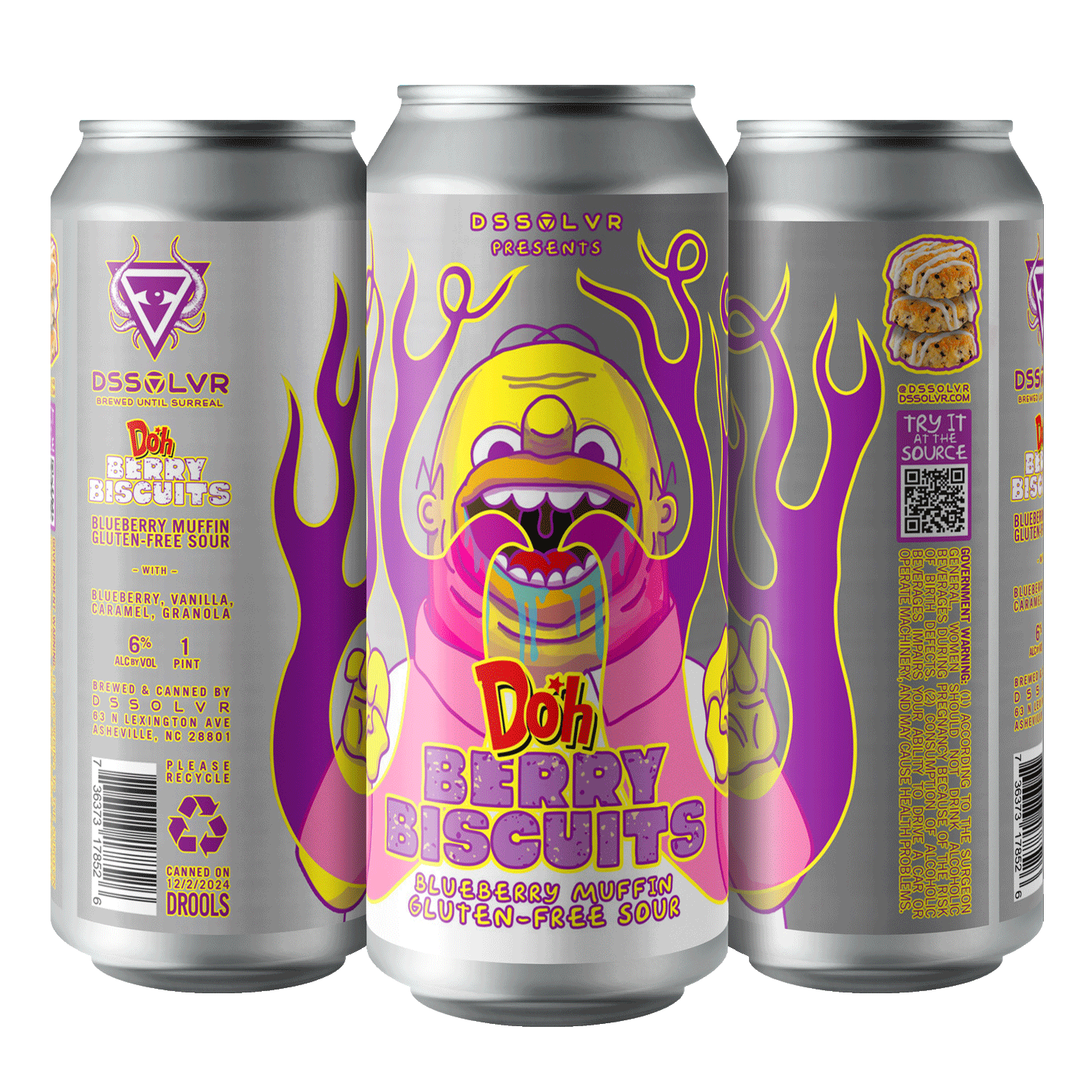 D’OH Berry Biscuits - Vanilla Blueberry Muffin GF Sour | DSSOLVR Online ...