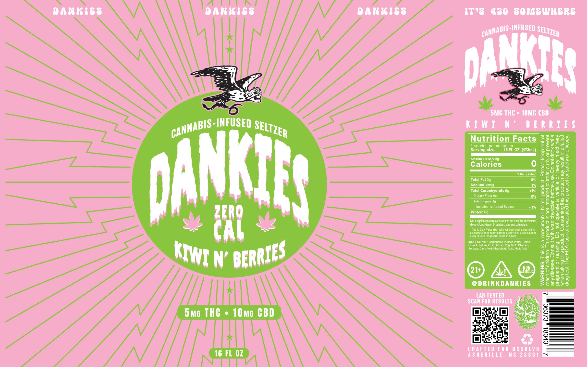 Dankies XXL THC Seltzer - Kiwi n' Berries | DSSOLVR Online Shop