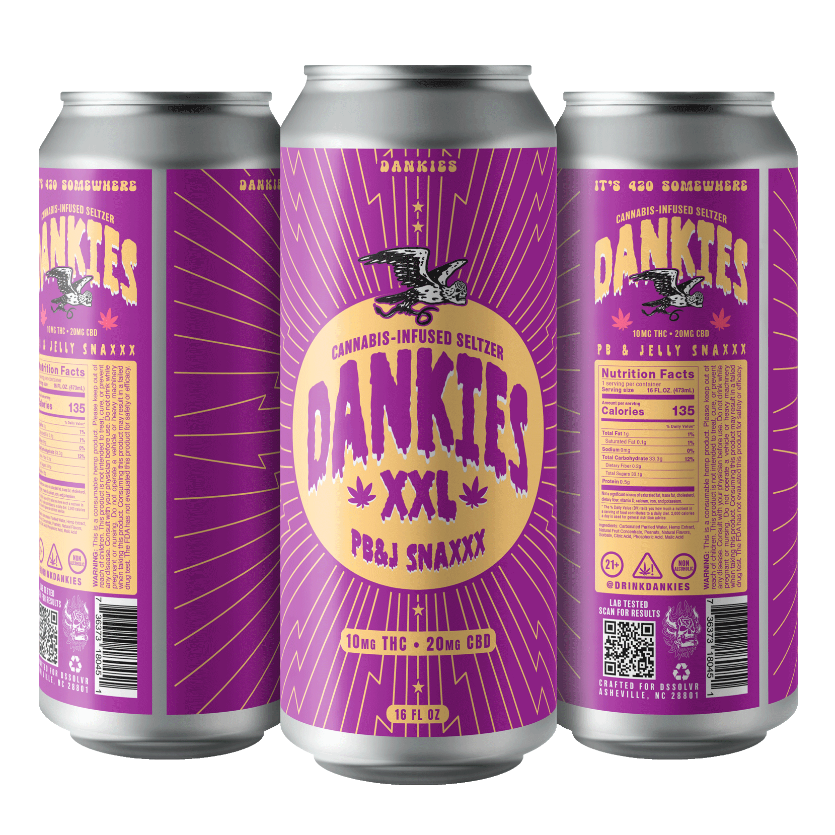 Dankies XXL THC Seltzer - PB&J Snaxxx