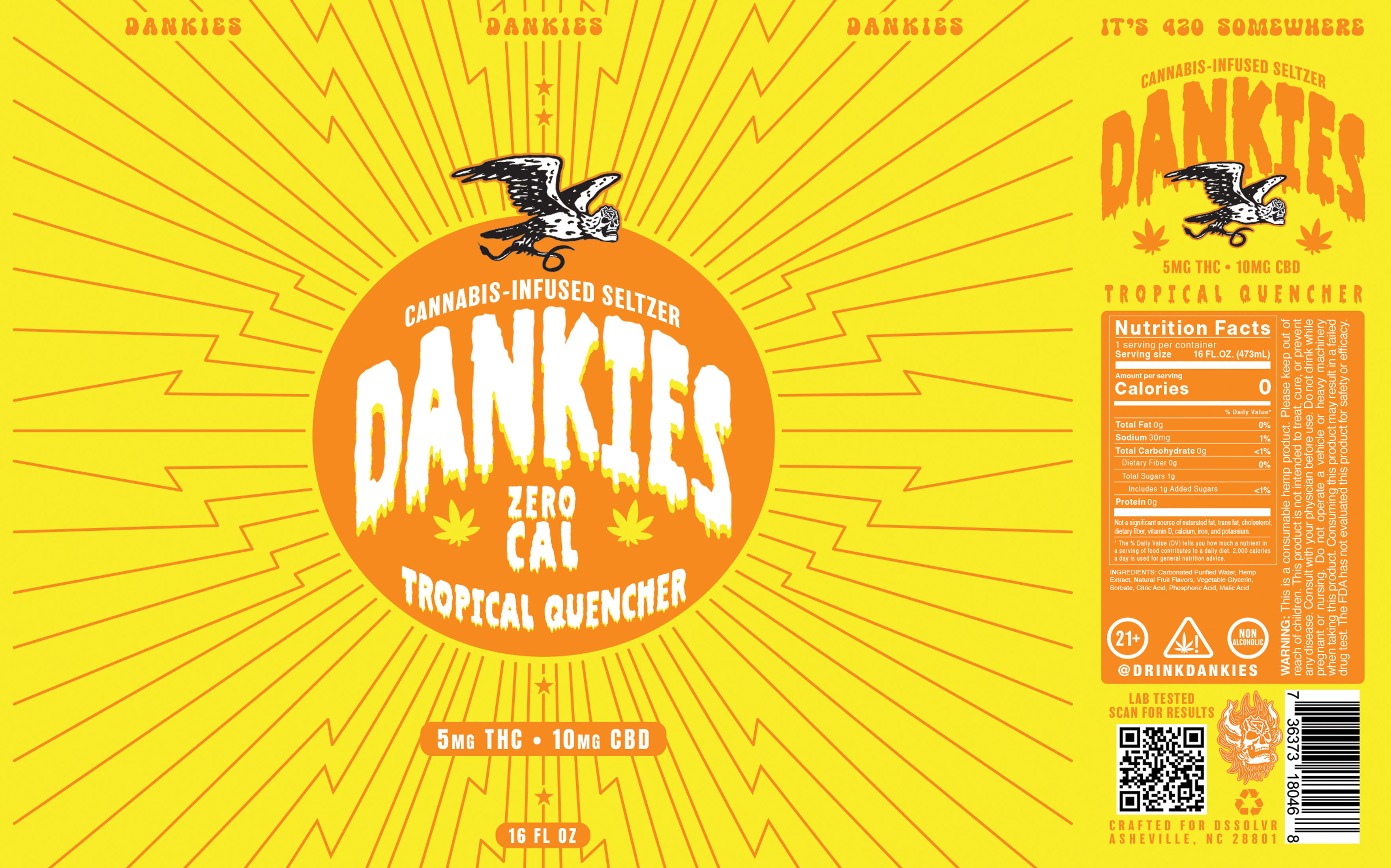 Dankies XXL THC Seltzer - Tropical Quencher | DSSOLVR Online Shop