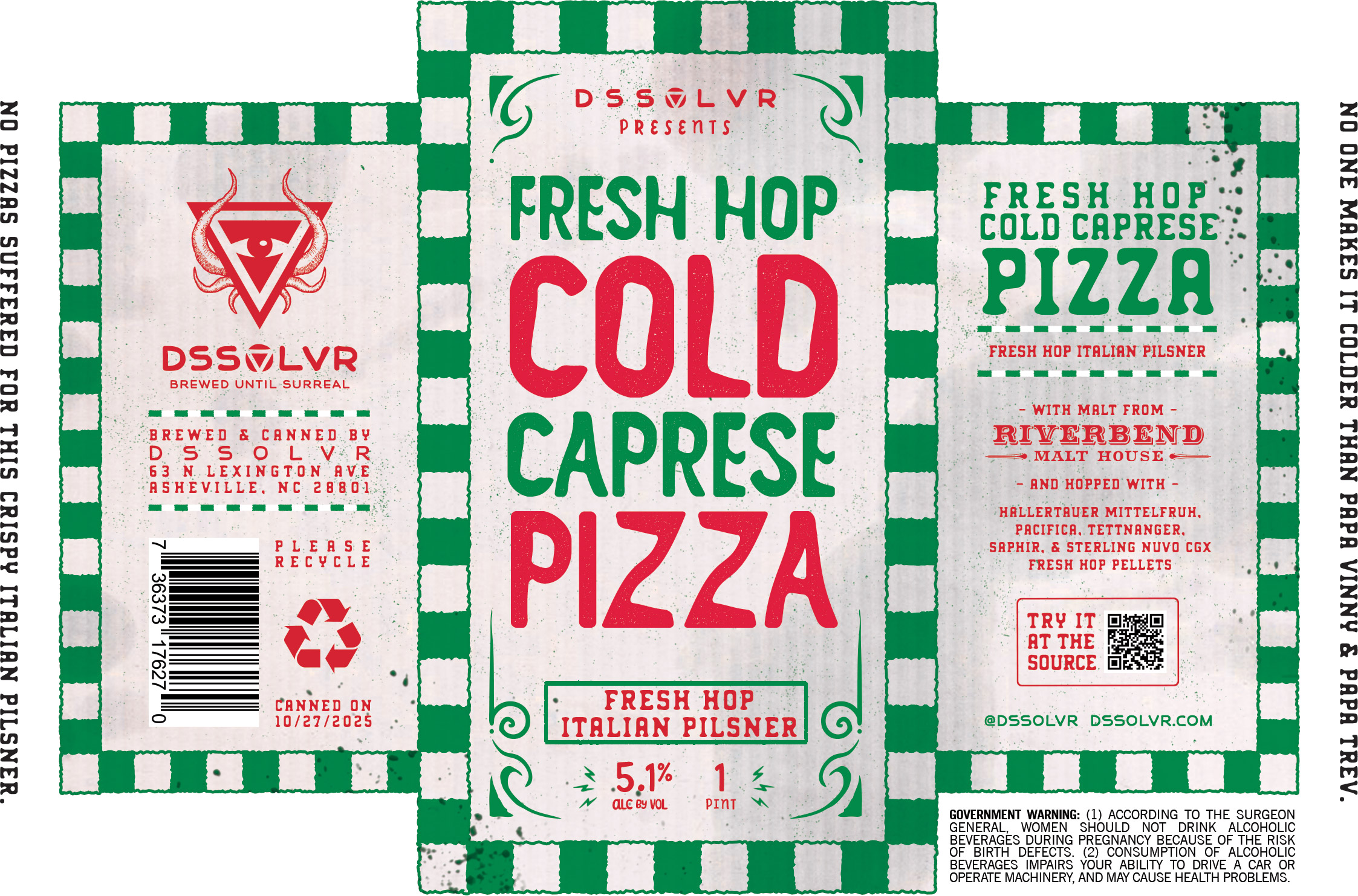 Fresh Hop Cold Caprese Pizza - Italian Pilsner | DSSOLVR Online Shop