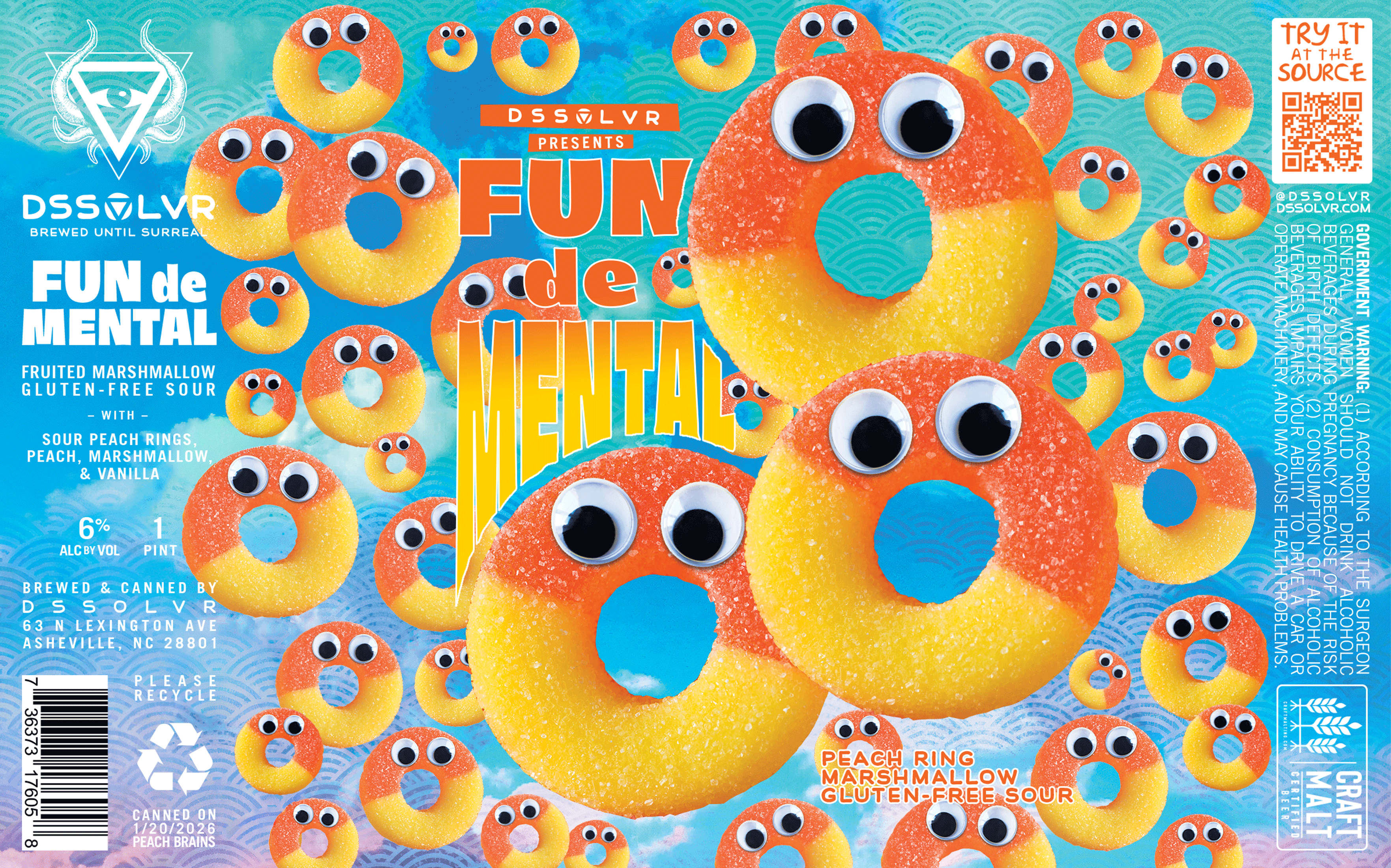 Fun De Mental - Peach Ring & Marshmallow GF Sour