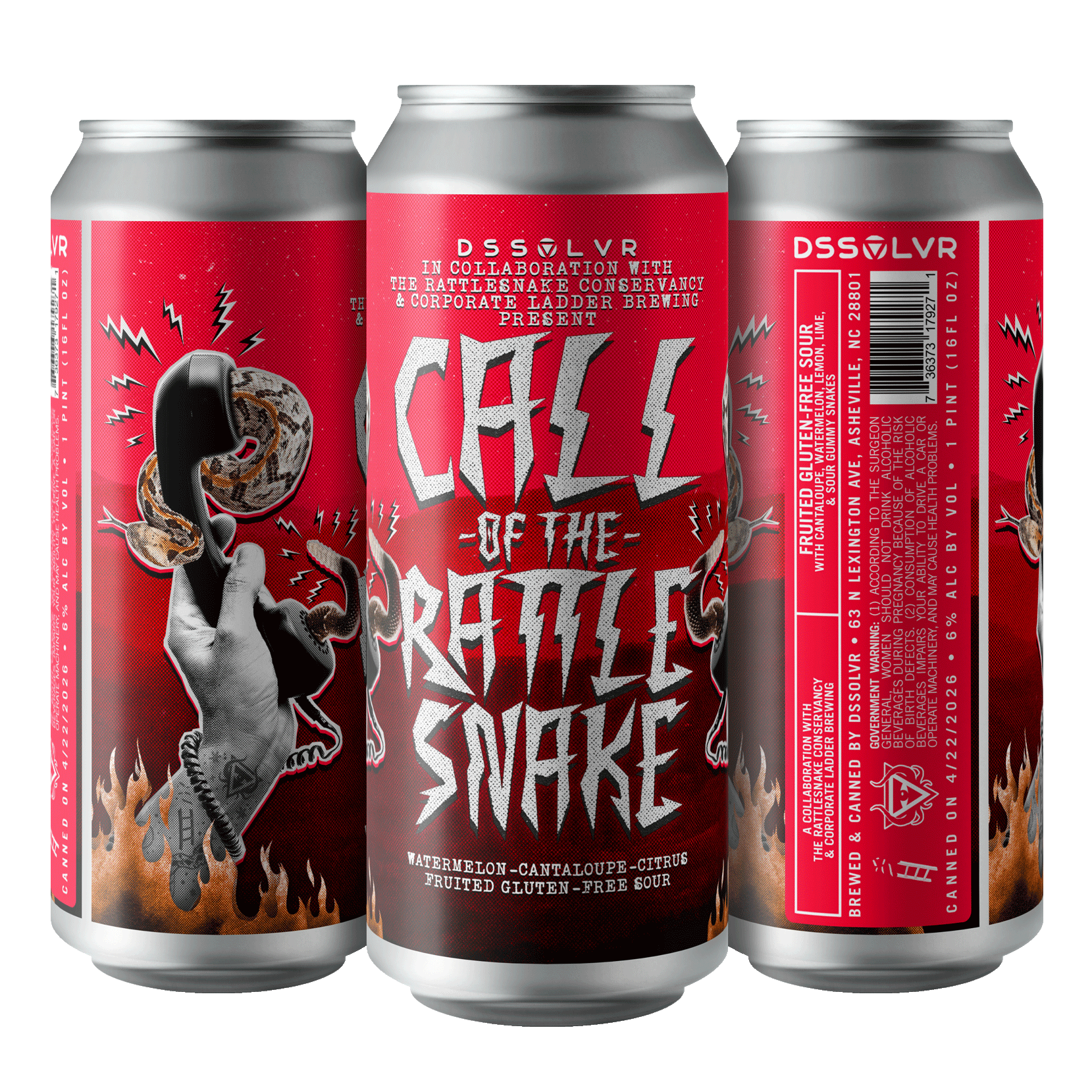 Call Of The Rattlesnake - Cantaloupe, Watermelon, Lime, Sour Gummy Snake GF Sour