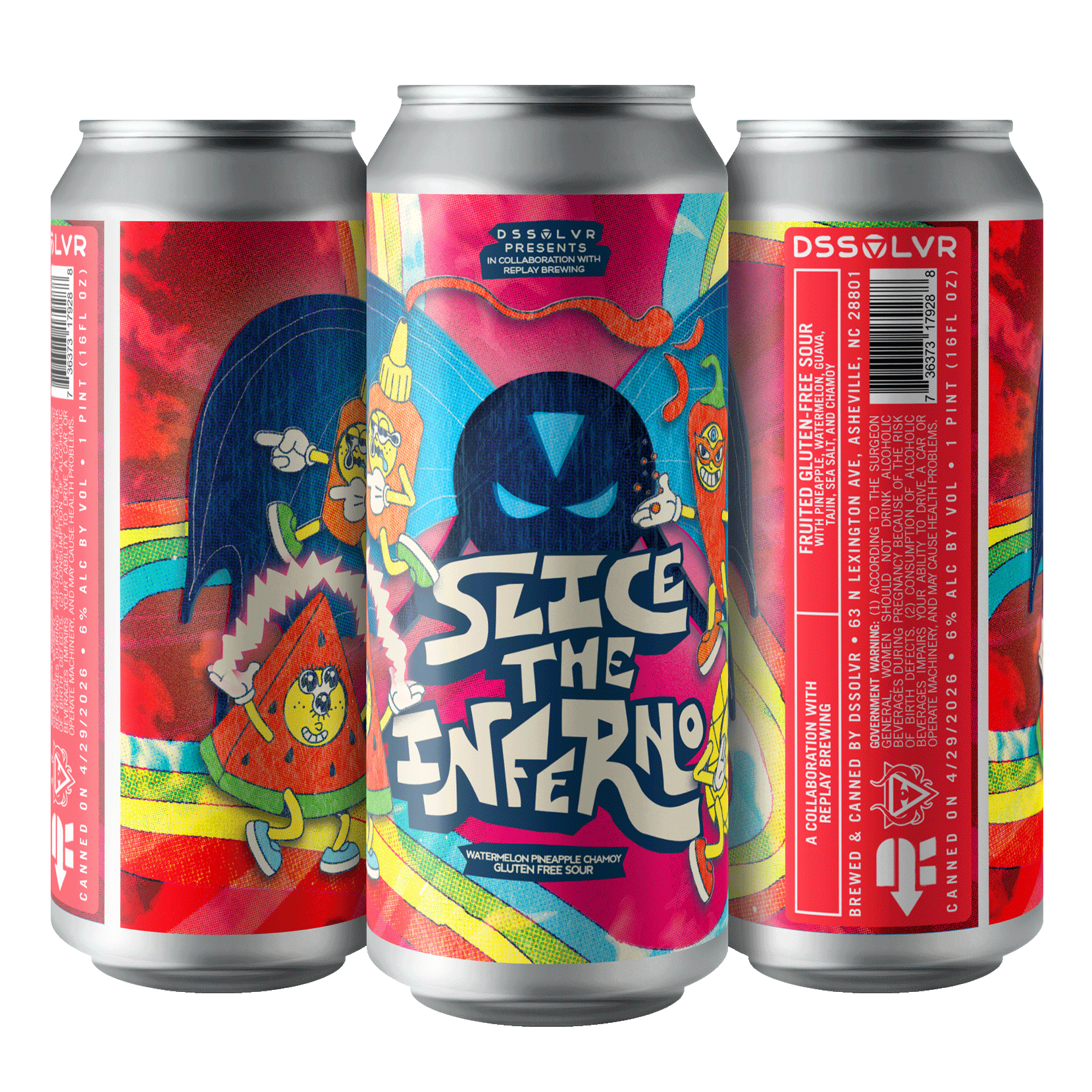 Slice The Inferno - Pineapple, Mango, Guava, Lime, Chamoy, and Tajin GF Sour