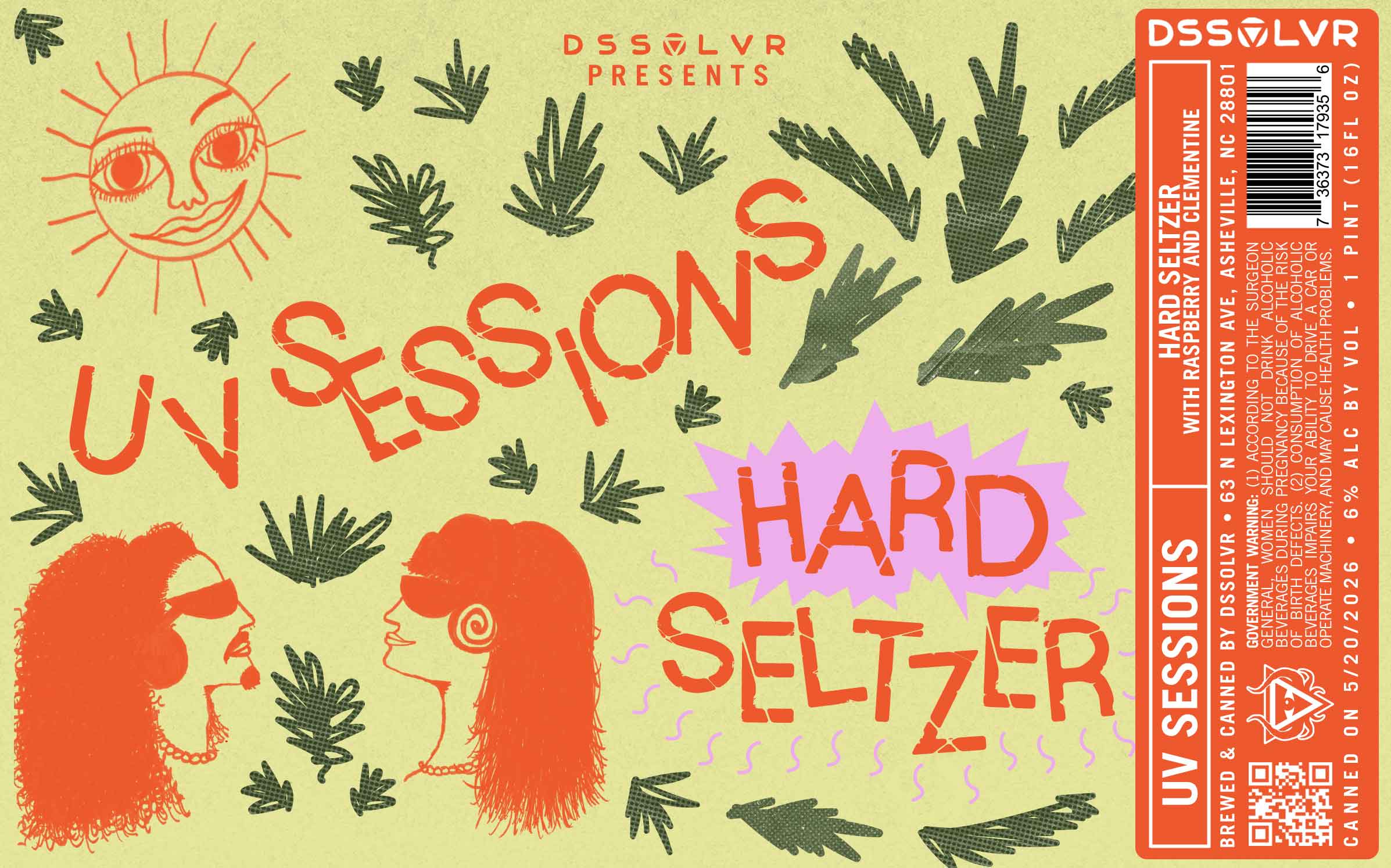 UV Sessions - Raspberry Clementine Hard Seltzer | DSSOLVR Online Shop