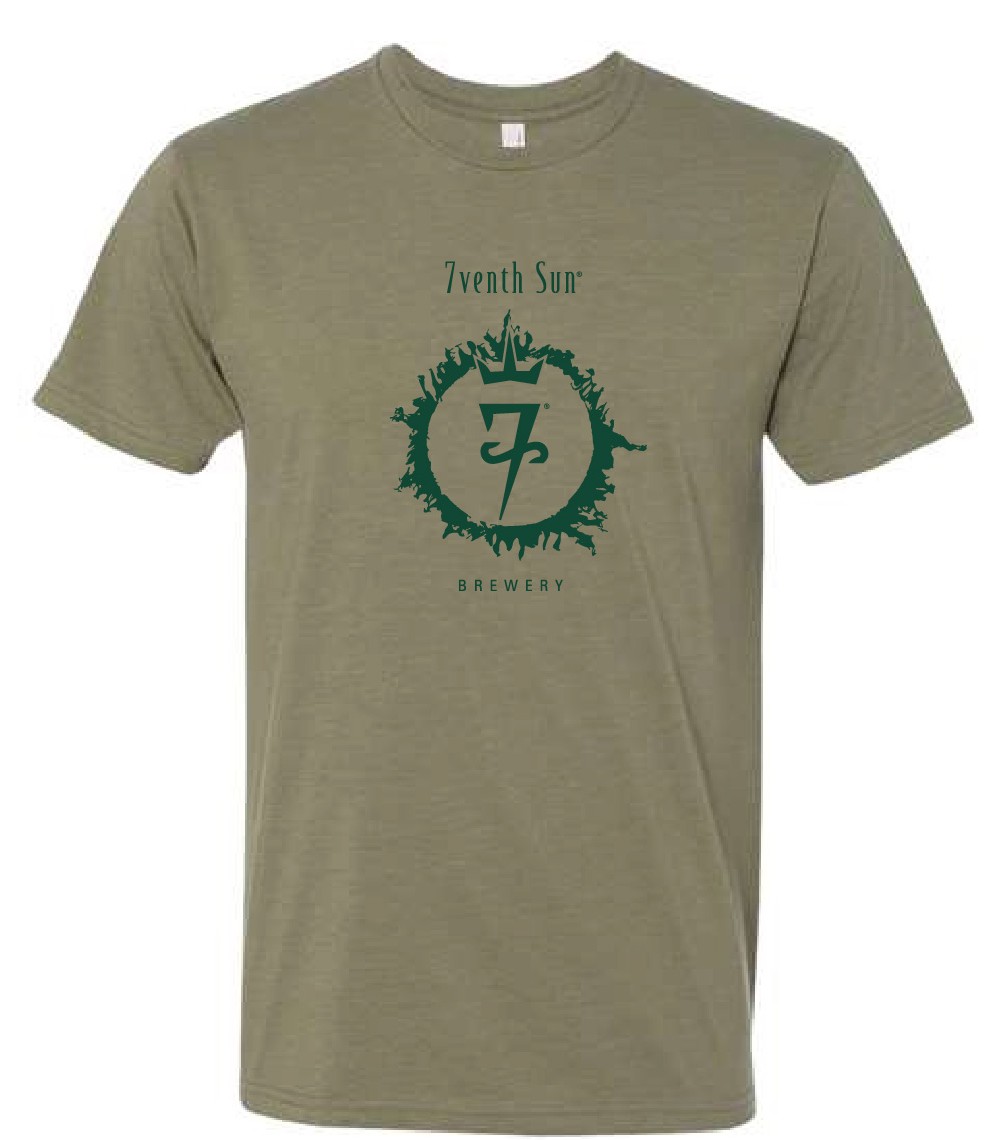 Army Green 7venth Sun Logo Tshirt