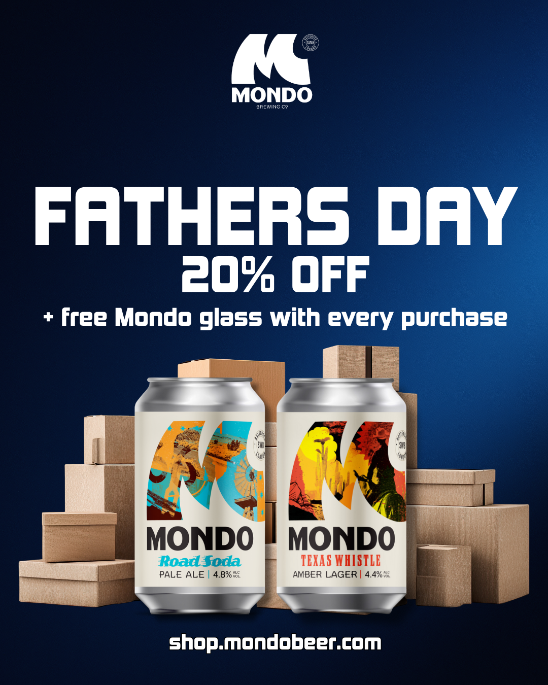 Father's Day & Match Day - 24 Pack + Free Mondo 2/3 Pint Glass