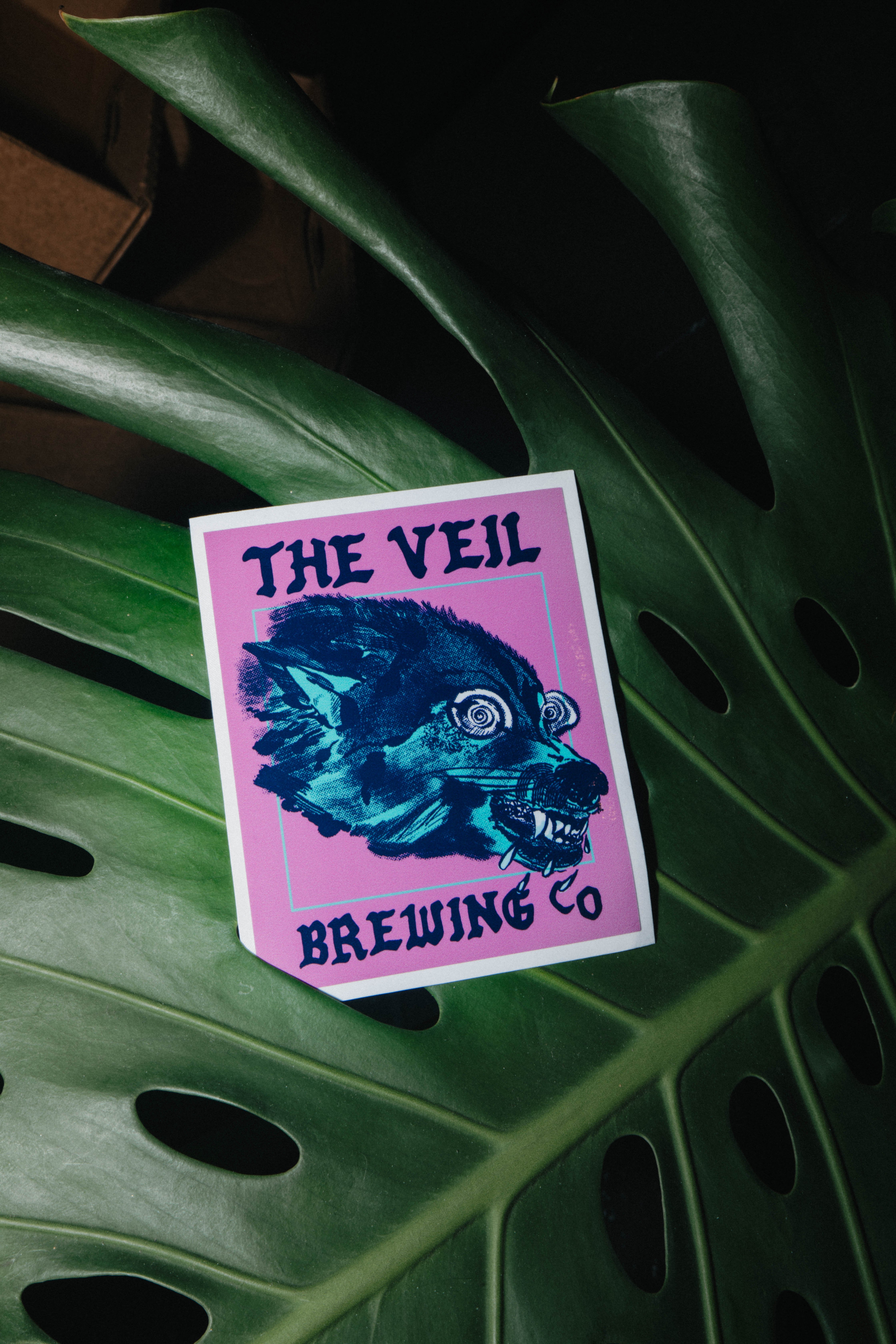 Purple Circle of Wolves Sticker