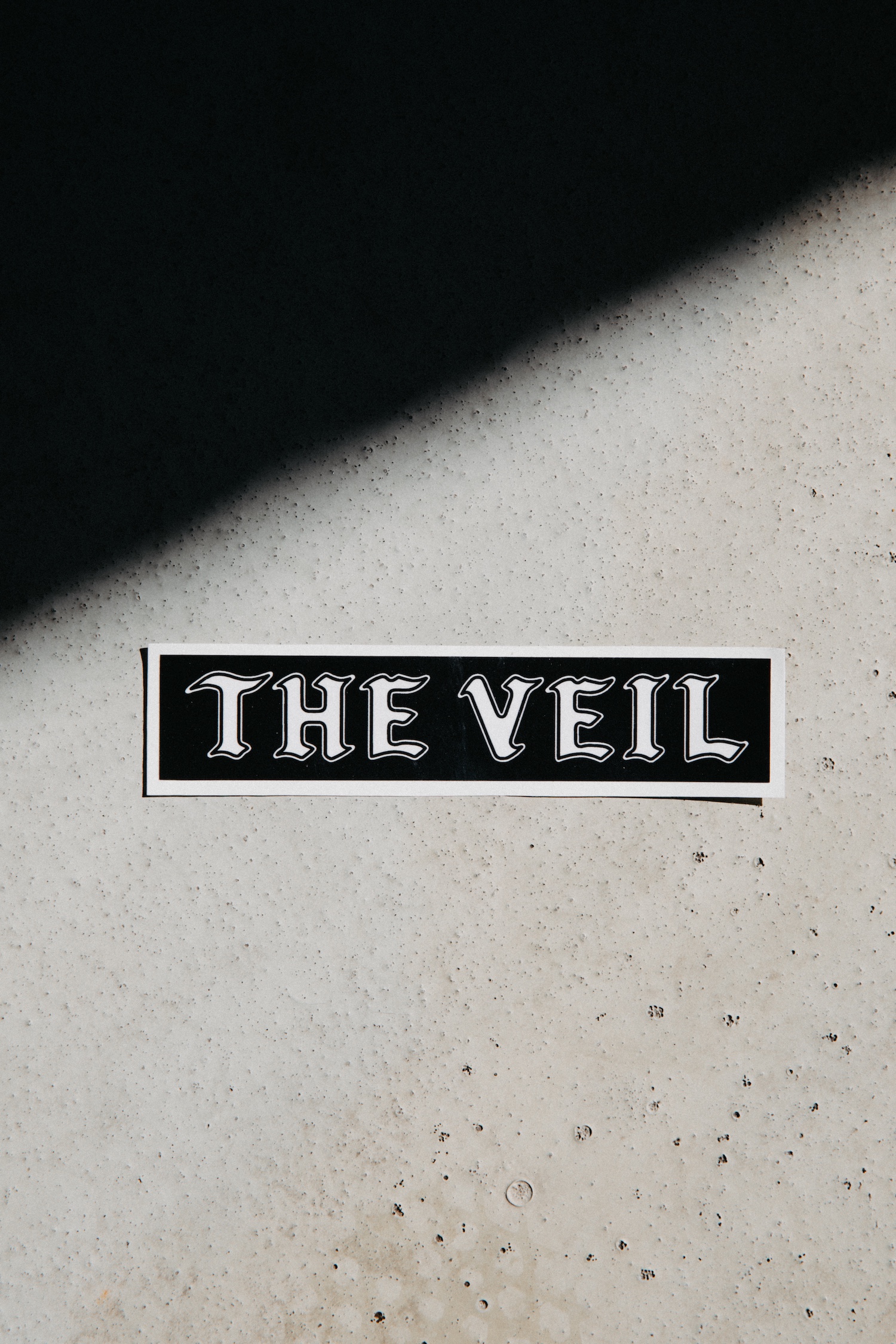 "The Veil" Rectangle Sticker in Black