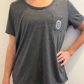 Grey Gym Pocket Scoop Tee