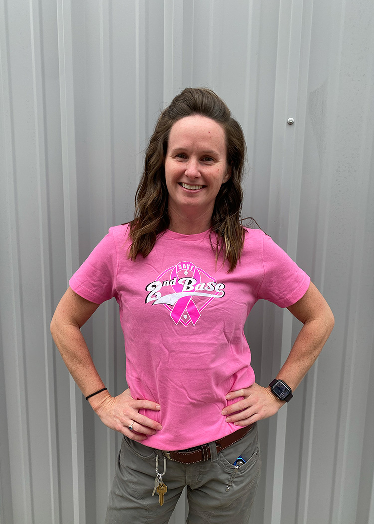 Save 2nd Base Women's Pink Tee