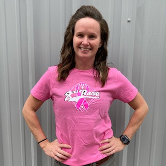 Save 2nd Base Women's Pink Tee