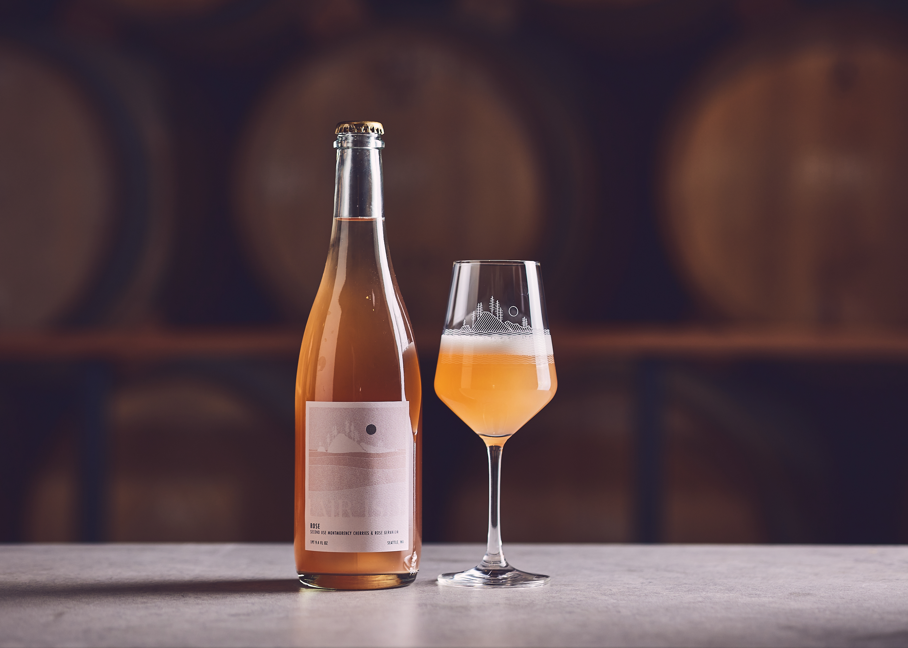 Rose - saison on second use Montmorency cherries and rose geranium